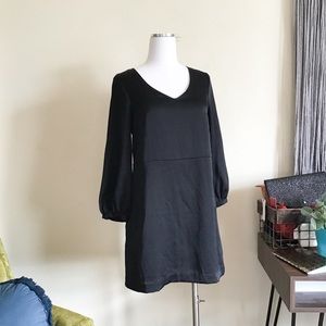 H&M Black Long Sleeve Shift Dress